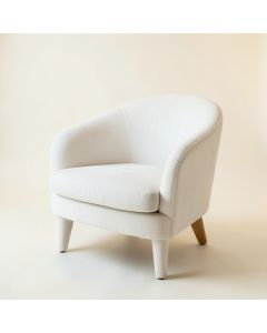 Field Crest Upholstered Armchair - White (synthetic illustration; no displayed measurements)