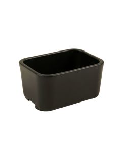 Moss Arc Empty Railing Planter With Integral Brackets - Black (synthetic illustration; no displayed measurements)