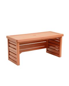Birch Crest Narrow Outdoor Storage Bench - Terracotta (synthetic illustration; no displayed measurements)