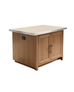 Jax Kitchen Island With Stainless Steel Top