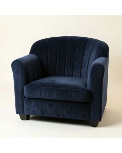 River Bluff Upholstered Armchair - Navy (synthetic illustration; no displayed measurements)