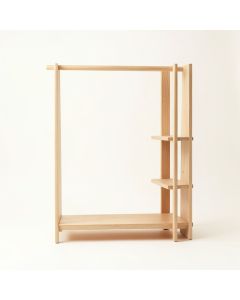 Wren Bluff Empty Garment Rack - Beige (synthetic illustration; no displayed measurements)
