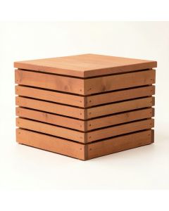 Elm Canyon Closed Outdoor Storage Box - Terracotta (synthetic illustration; no displayed measurements)