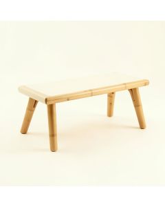 Slate Edge Indoor Bench - Ivory (synthetic illustration; no displayed measurements)