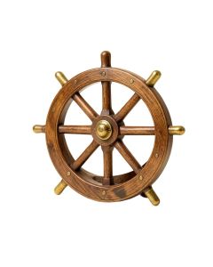 Yoruw Wooden Ship Wheel Sculpture