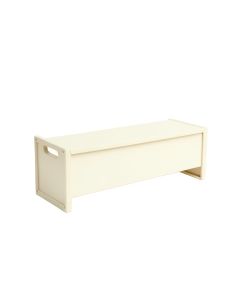 Rowan Bridge Narrow Outdoor Storage Bench - Ivory (synthetic illustration; no displayed measurements)