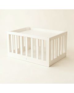 Reed Dell Empty Furniture-Style Pet Crate - White (synthetic illustration; no displayed measurements)