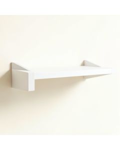 Meadow Brook Wall-Mounted Shelf - White (synthetic illustration; no displayed measurements)