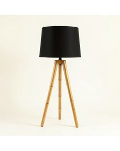 Reed Crossing Floor Lamp With A Plain Fabric Shade - Black (synthetic illustration; no displayed measurements)