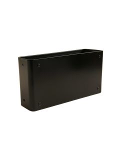 Slate Arc Empty Railing Planter With Integral Brackets - Black (synthetic illustration; no displayed measurements)