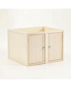 Birch Bluff Empty Furniture-Style Litter Enclosure - Cream (synthetic illustration; no displayed measurements)