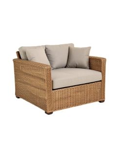 Falmouth 70 '' Wide Outdoor Wicker Loveseat With Cushions (synthetic illustration; no displayed measurements)