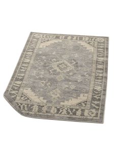 Gabbeh Geometric Hand-Knotted Wool Plum/Gray Area Rug (synthetic illustration; no displayed measurements)