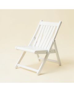Vale Bridge Folding Outdoor Chair - White (synthetic illustration; no displayed measurements)
