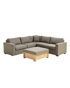 Fenech 116 '' Wide Symmetrical Modular Corner Sectional With Ottoman