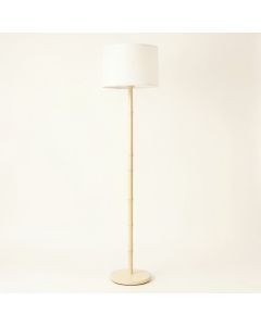 Rowan Crossing Floor Lamp With A Plain Fabric Shade - Ivory (synthetic illustration; no displayed measurements)