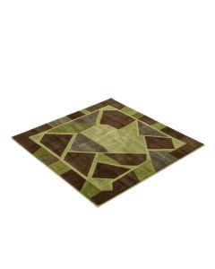 Audrey 3 Piece Geometric Brown/Moss Area Rug Set (synthetic illustration; no displayed measurements)