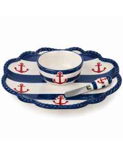 Dimick Anchors Away Chip And Dip Platter