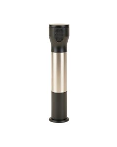 Simplehuman Adjustable Shower Caddy , Handheld Compatible , Stainless Steel + Anodized Aluminum (synthetic illustration; no displayed measurements)