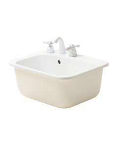 Farmstead 45-In X 25-In X 9-In Top-Mount/Wall-Mount Kitchen Sink With Two Faucet Holes