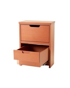 Cove Crossing Freestanding Pull-Out Hamper Cabinet - Terracotta