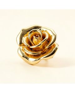 24K Gold Plated Rose With Clear-Cut Crystal (synthetic illustration; no displayed measurements)