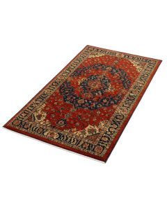 Hillsby Oriental Saffron/Burnt Orange/Dark Blue/Garnet Area Rug