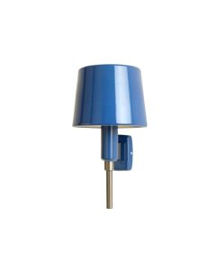 Elm Dale Wall Sconce Mounted On A Plain Wall - Blue