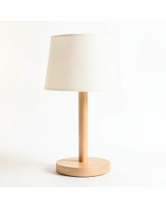 Reed Brook Table Lamp With A Plain Fabric Shade - Ivory (synthetic illustration; no displayed measurements)