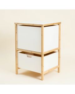 Juniper Bluff Freestanding Pull-Out Hamper Cabinet - White (synthetic illustration; no displayed measurements)