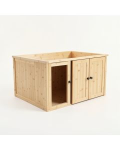 Pine Dale Empty Furniture-Style Litter Enclosure - Beige (synthetic illustration; no displayed measurements)