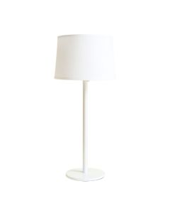 Spruce Crossing Floor Lamp With A Plain Fabric Shade - White