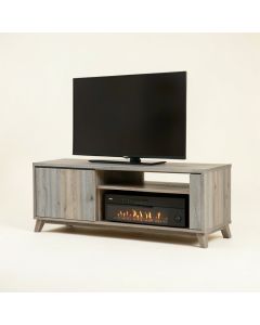Dake Tv Stand For Tvs Up To 78 '' With Electric Fireplace Included (synthetic illustration; no displayed measurements)