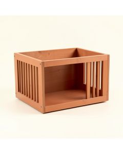 Wren Arc Empty Furniture-Style Pet Crate - Terracotta (synthetic illustration; no displayed measurements)
