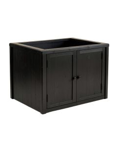 Harbor Bluff Empty Furniture-Style Litter Enclosure - Black