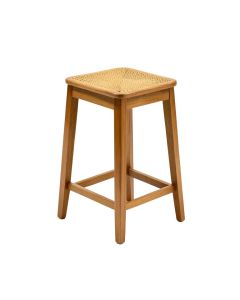 Barnhill Solid Wood And Natural Cane Stool (synthetic illustration; no displayed measurements)