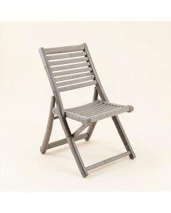 Oak Crossing Folding Outdoor Chair - Gray (synthetic illustration; no displayed measurements)