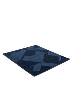 Kolossi Geometric Tufted Jute Navy Blue Area Rug