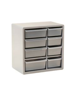 Maple Bend Small-Parts Storage Drawer Cabinet - Gray (synthetic illustration; no displayed measurements)