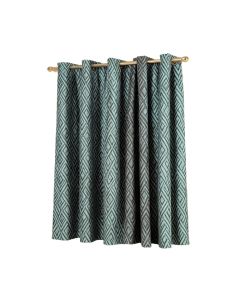 Almaguer Geometric Semi-Sheer Grommet Single Curtain Panel