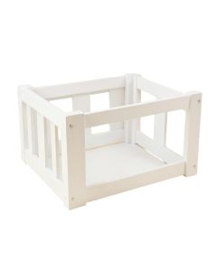 Maple Branch Empty Furniture-Style Pet Crate - White