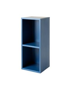 Pine Edge Narrow Cubby Tower - Blue (synthetic illustration; no displayed measurements)