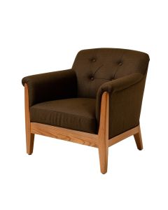 Bouwhuis 21.65 '' Wide Tufted Linen Armchair