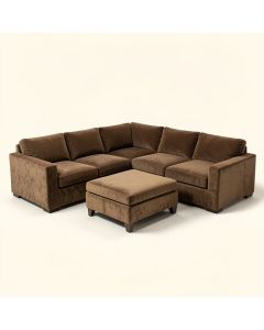 Deione 104 '' Wide Chenille Reversible Modular Corner Sectional With Ottoman (synthetic illustration; no displayed measurements)