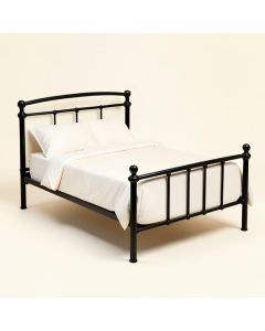 Metal Bed With Wood Decoration （Twin Size） (synthetic illustration; no displayed measurements)