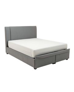 Full Size Platform Bed With Adjustable Trundle , Gray (synthetic illustration; no displayed measurements)