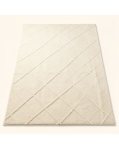Linden Crest Rectangular Area Rug - Cream (synthetic illustration; no displayed measurements)