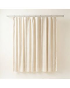 Wren Bluff Shower Curtain Hanging Flat From A Plain Rod - Cream (synthetic illustration; no displayed measurements)