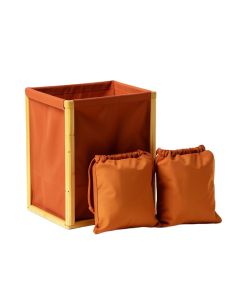 Clay Bluff Laundry Sorting Station With Plain Removable Bags - Terracotta (synthetic illustration; no displayed measurements)