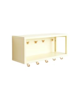 Heath Edge Wall-Mounted Entryway Organizer Shelf - Ivory